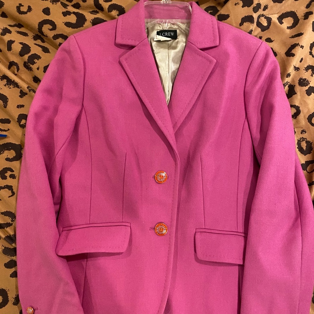 J.Crew Pink wool blazer